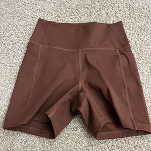 Girlfriend Collective Brown Bike Shorts